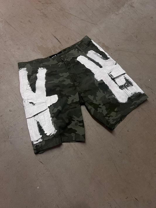 “STRIKE!” CAMO SHORTS